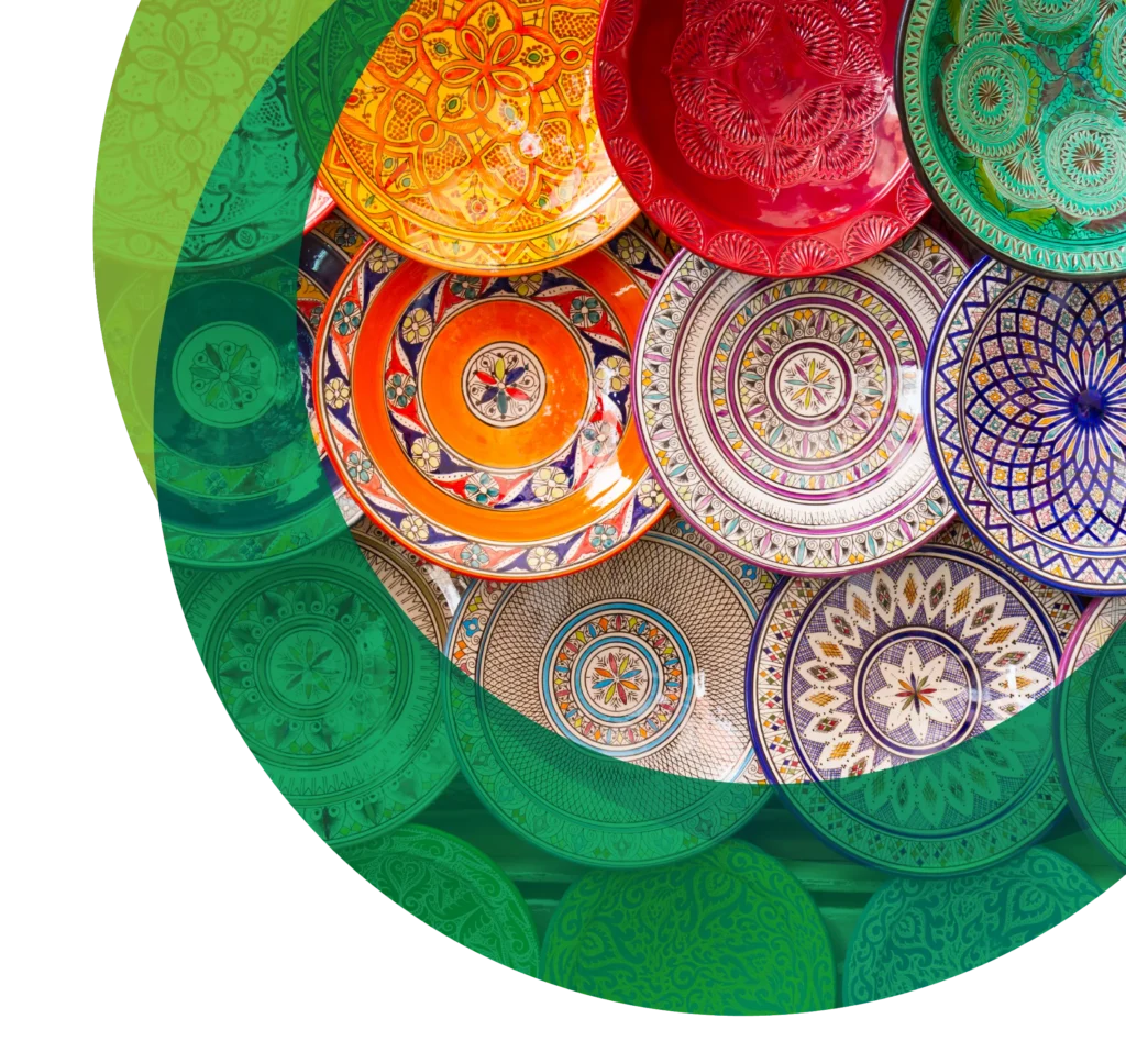 colourful plates arts insurance